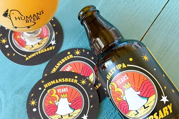 HUMANS BEERの3周年記念ビール（3周年IPA）の写真